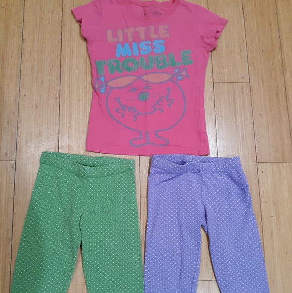Mr. Men Little Miss Other - 4/$20 Little Miss Trouble Outfit + 1 pants x-s 4/5